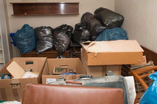 Community recycling center in Thornton Heath processing waste